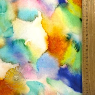 Wiskoza SATIN Ambre blue digital print