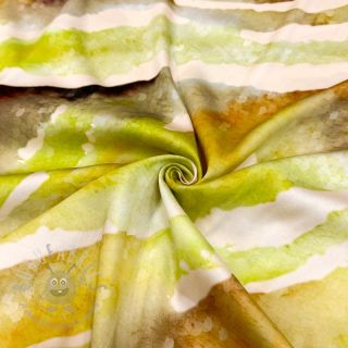 Wiskoza SATIN Chloe green digital print