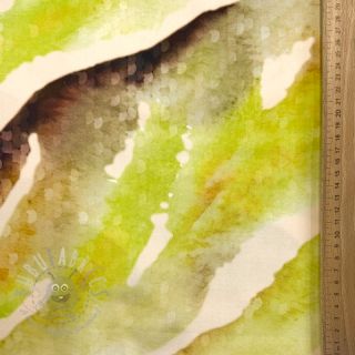 Wiskoza SATIN Chloe green digital print