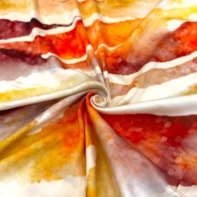 Wiskoza SATIN Chloe red digital print