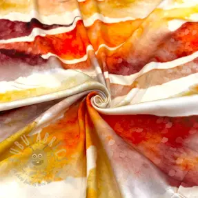 Wiskoza SATIN Chloe red digital print