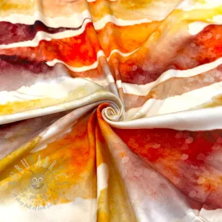 Wiskoza SATIN Chloe red digital print