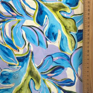 Wiskoza SATIN Giselle blue digital print