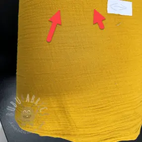 Muślin double gauze ochre 2nd class
