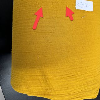 Muślin double gauze ochre 2nd class