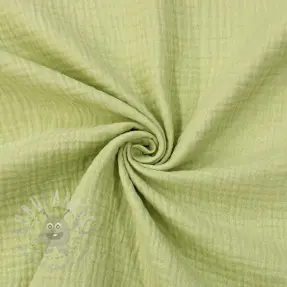Muślin double gauze soft green ORGANIC